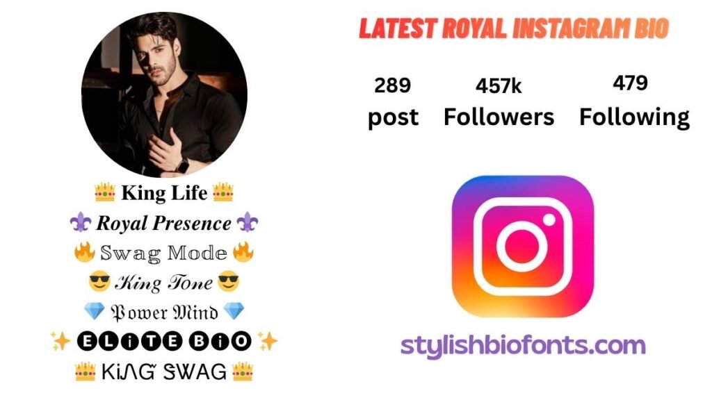 Royal Instagram Bio Font