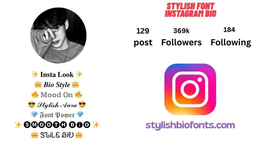 stylish font bio