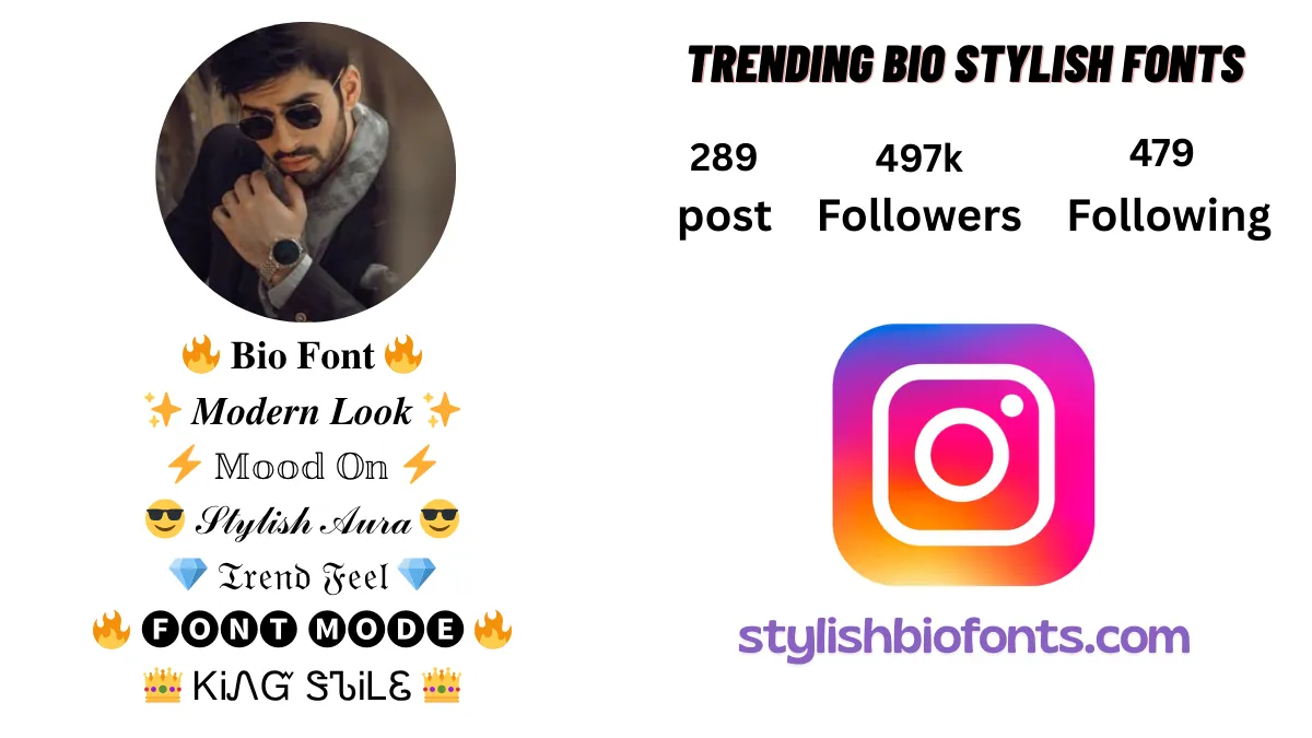 Instagram Bio for Boys Stylish Font