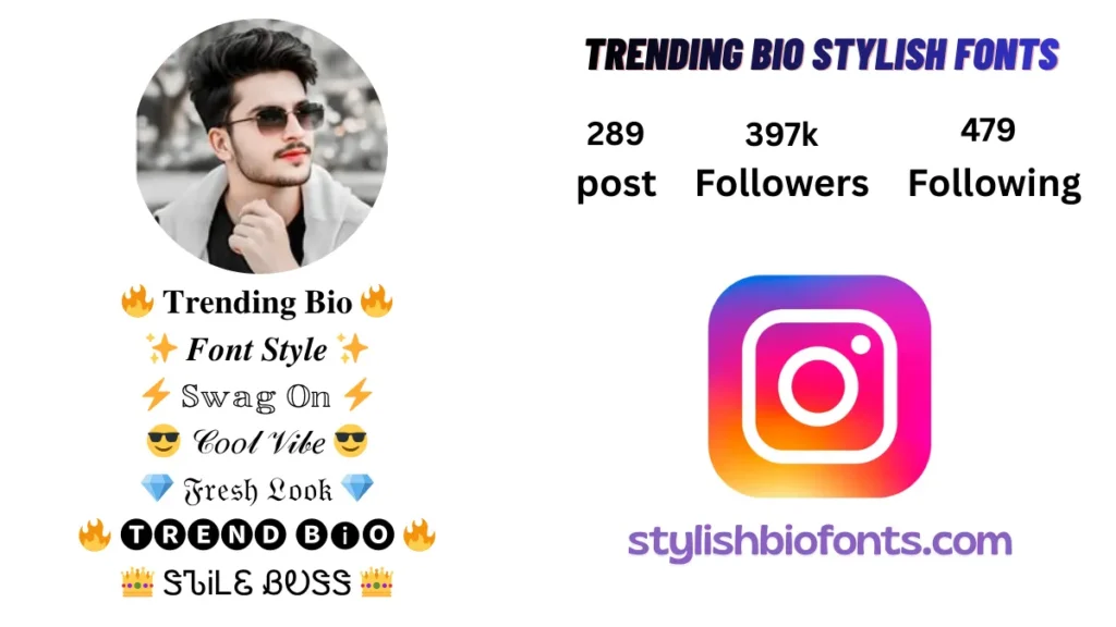 Instagram Bio for Boys Stylish Font