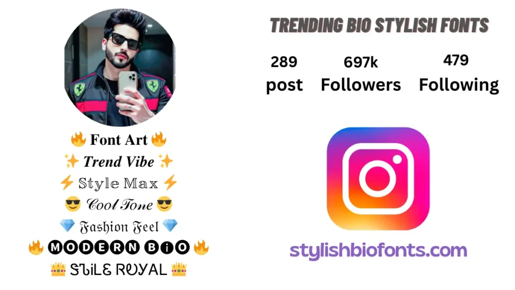 Instagram Bio for Boys Stylish Font