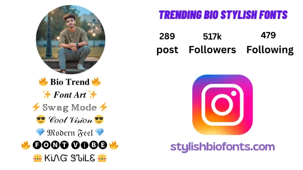 Instagram Bio for Boys Stylish Font