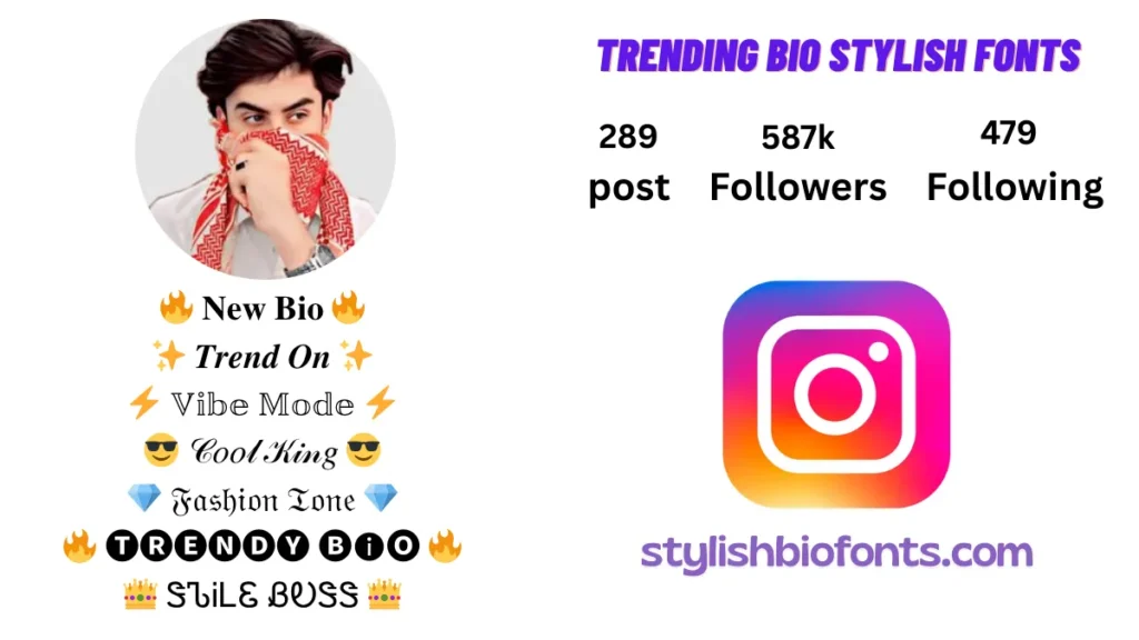 Instagram Bio for Boys Stylish Font