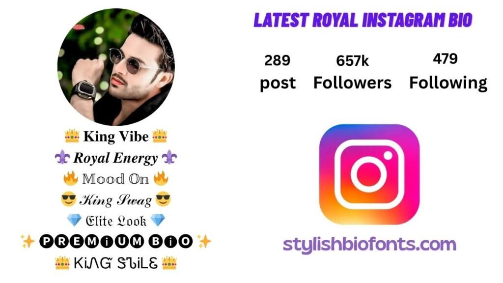 Royal Instagram Bio Font