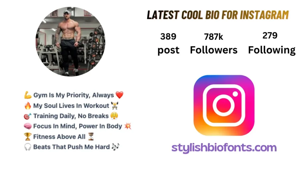 gym bio for instagram