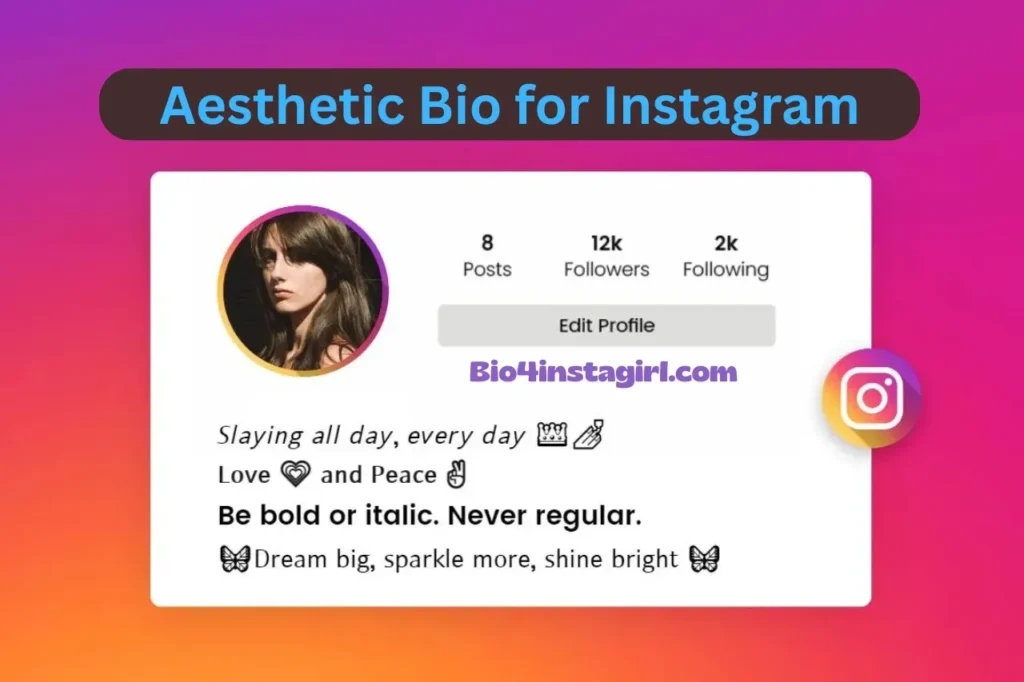 Aesthetic bio for Instagram stylish and cute collection
