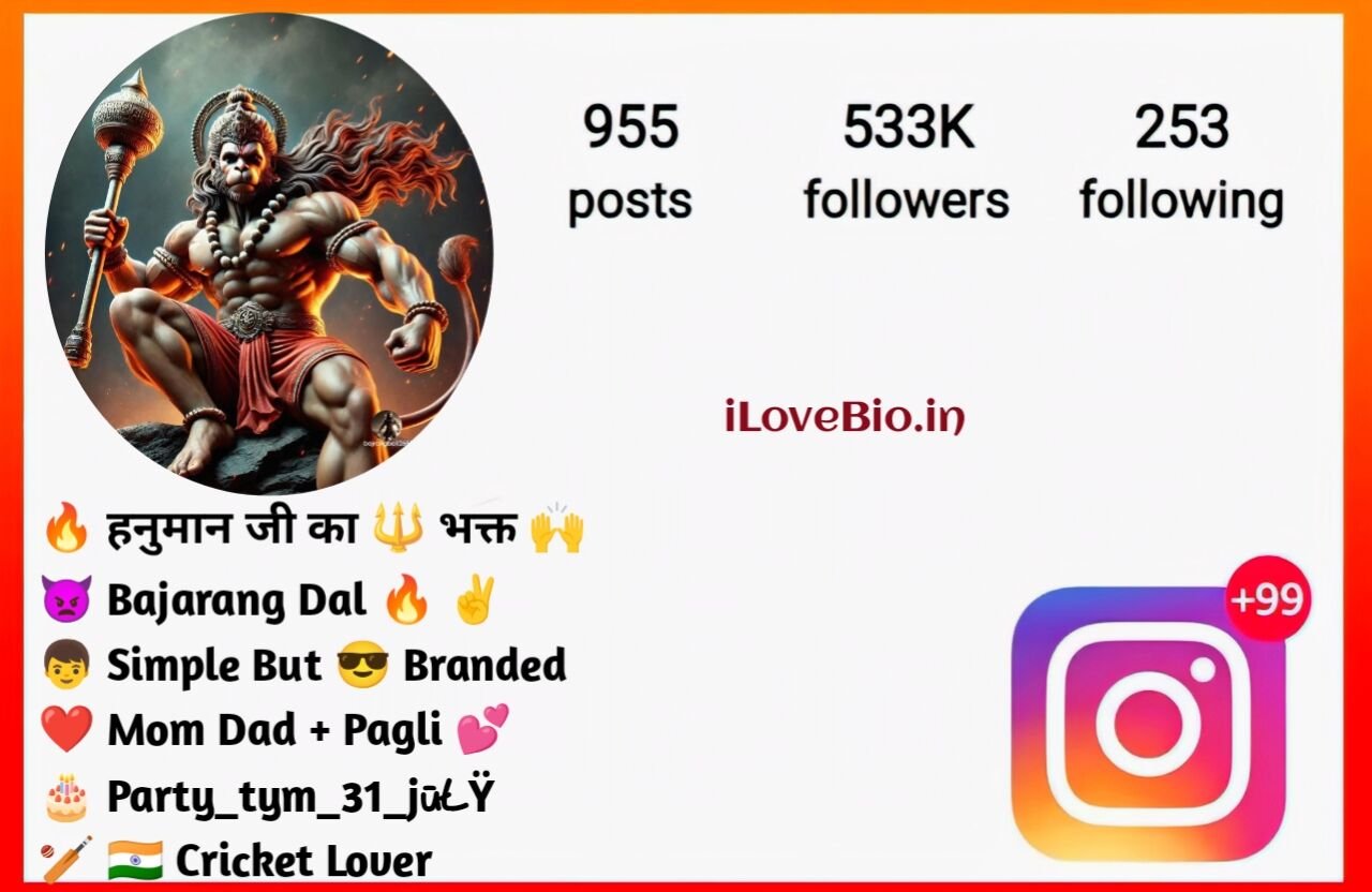 Bajrang Dal bio for Instagram