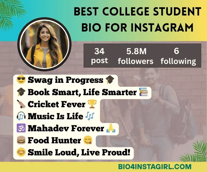 college student bio for instagram