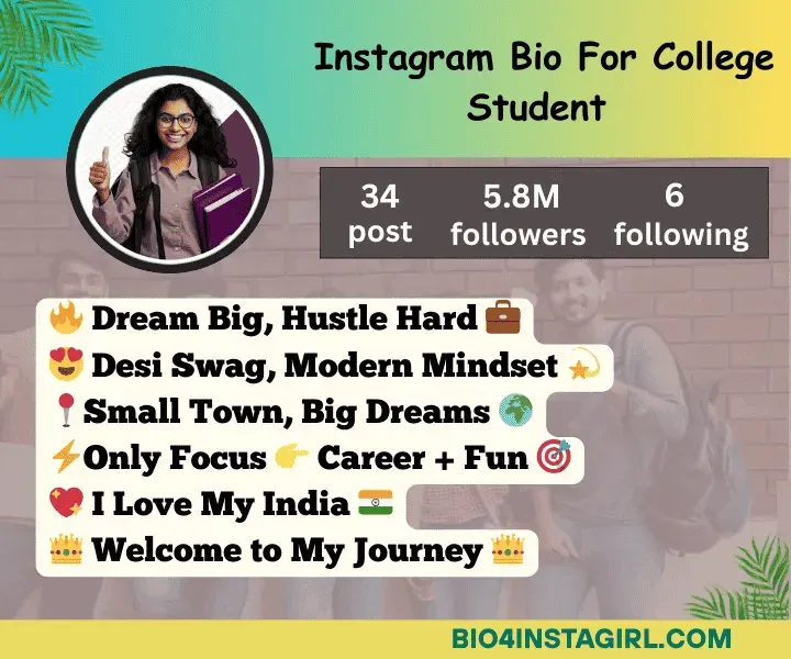 college student bio for instagram