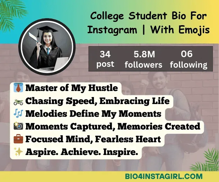 college student bio for instagram
