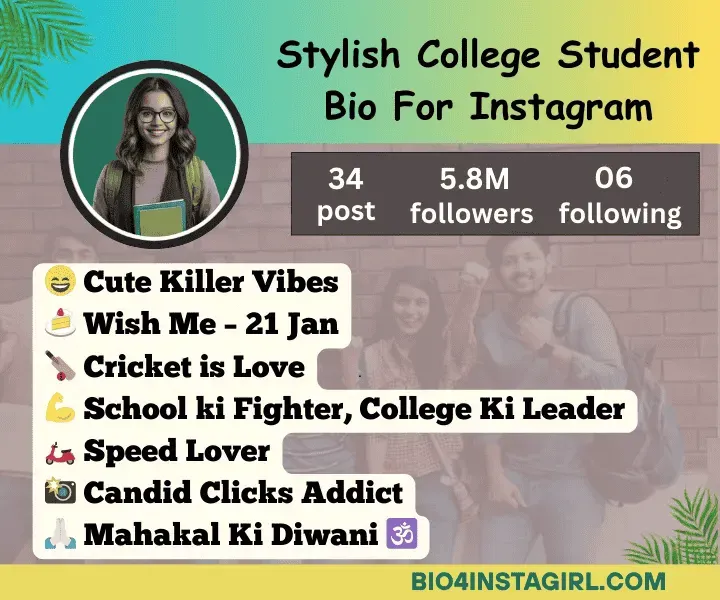 college student bio for instagram