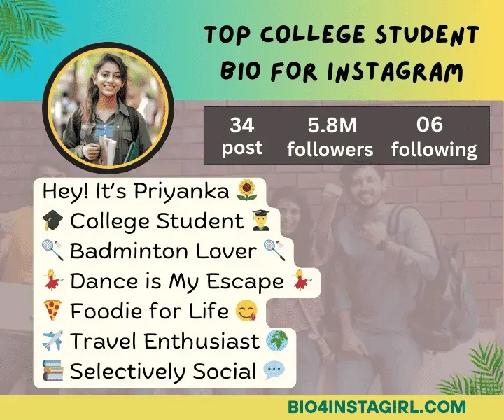 1040+ Cool & Stylish College Student Instagram Bio Ideas (Boys & Girls)