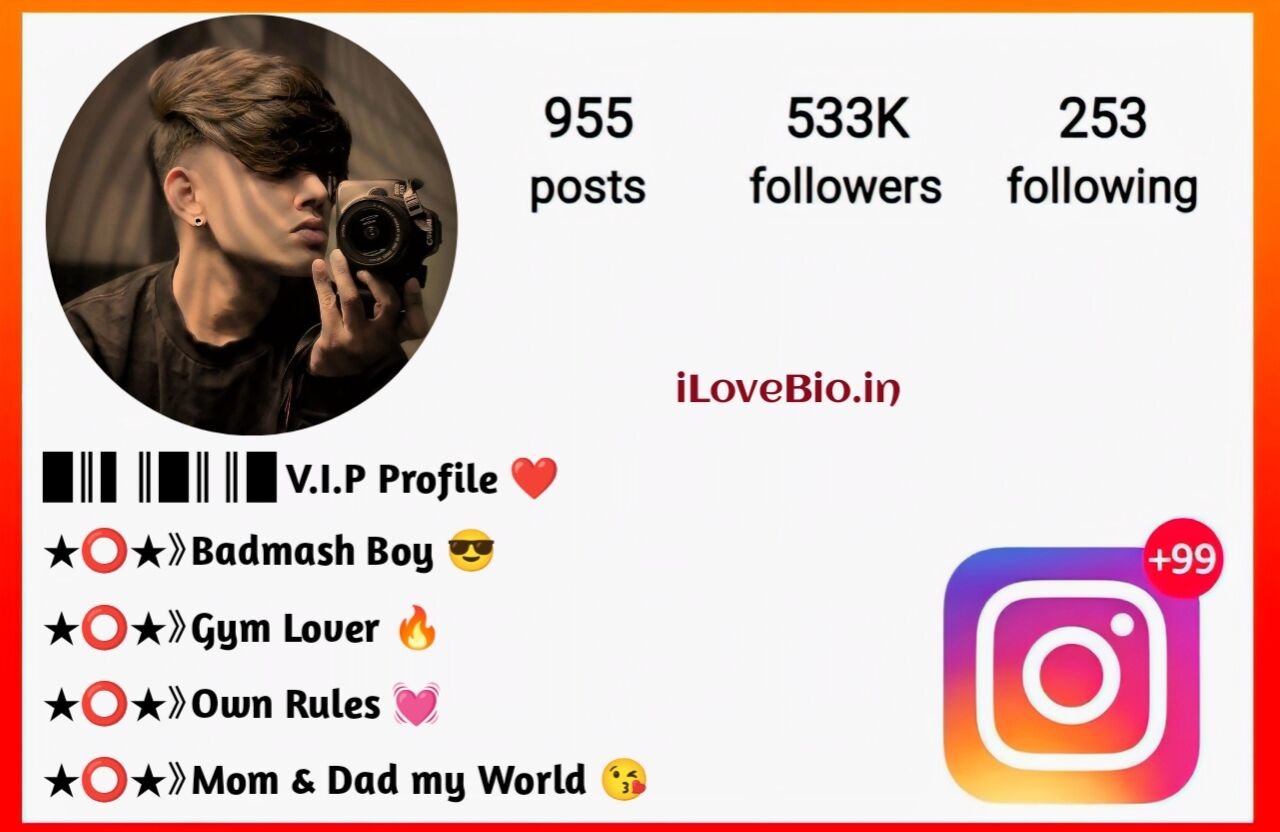 Instagram VIP bio for boys