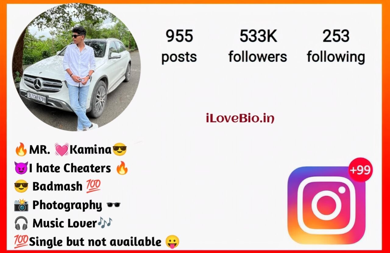 Instagram bio for boys attitude ideas