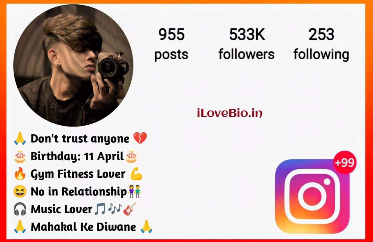 Instagram bio for boys in English