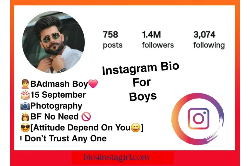 Stylish Font Instagram Bio for Boys