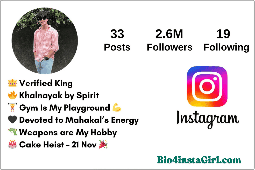 Instagram bio for boys stylish ideas