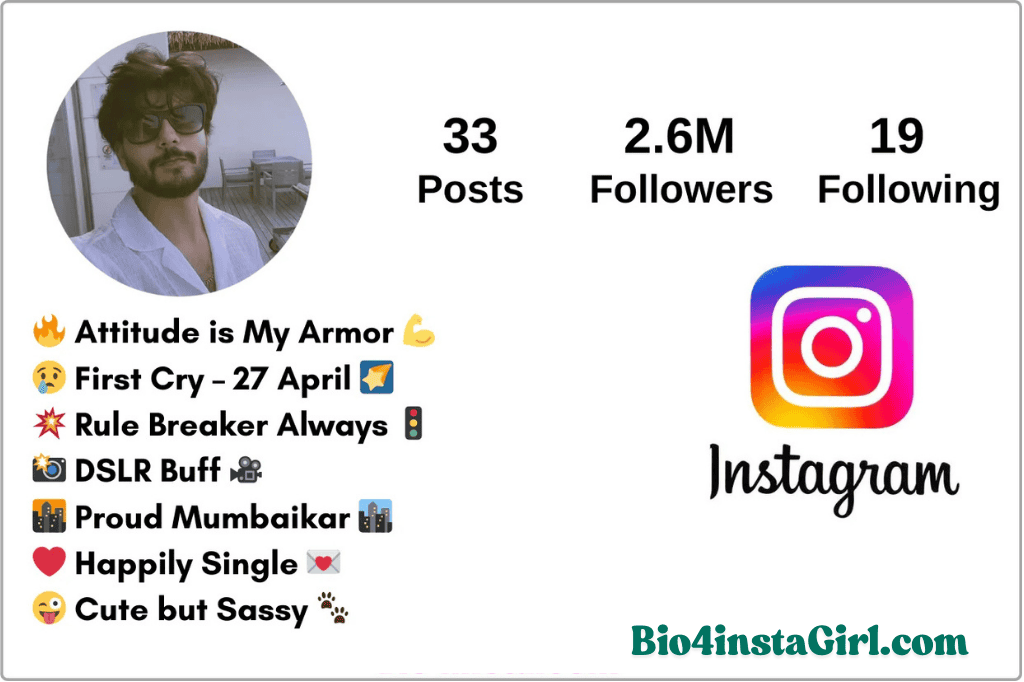 New Instagram bio for boys