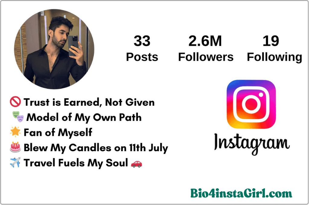Instagram bio for boys attitude ideas